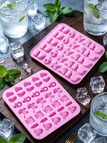 Khuôn silicon 35 ô hình dễ thương để làm bánh, kẹo, socola và đồ thủ công DIY - Màu xanh lam - Xem 3