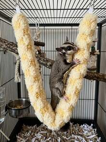 1pc Flexible Climbing Toy, Suitable For Sugar Gliders And Small Animals, Portable Platform And Climbing Rope Toy, Suitable For Hamster Cage, Suitable For Resting And Playing - View 8