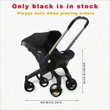 Multifunctional Camping Vehicle, Dual Push-Pull Mode Children's Camping Vehicle, Easy To Fold, Oversized Tires, Essential For Camping - Black and White - View 3