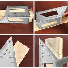 Versatile Angle Measuring Ruler With 45° & 90° Marks - Ideal For Woodworking & Drafting, Durable ABS Material - A - View 6