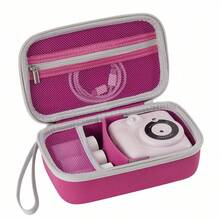 Kids Instant Camera Case, EVA Hard Shell Protective Storage Bag For Instant Print Cameras, Shockproof Portable Organizer For Camera, Printing Paper & Accessories, Travel & School Carrying Case - View 9
