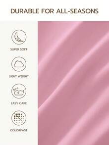 HONEYMOON 1pc Solid Color Soft Fitted Sheet, 100% Polyester Fabric, Lightweight Cloud-Like Touch Bedding Mattress Cover, Elastic Edges, Fits 9-12 Inch Depth Mattress, Soft Breathable Machine Washable, Shrink-Resistant, Fade-Resistant, All-Season Use, Different Sizes Suitable For Home And Dorm, Back To School Dorm Essential, Rose Red - Hot Pink - View 4