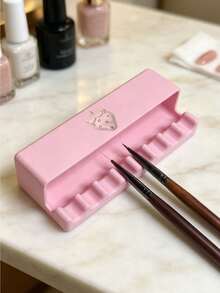 Light-Shielding Nail Art Pen Holder,Strawberry Decor 8-Grid Nail Brush Holder,Comes With Nail File,Manicure Tool Organizer,Anti‑Light Nail Brush Rest Organizer,Manicure Tool Rack For Nail Tech,For Salon & Home Use - Multicolor - View 3