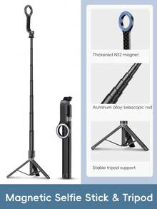 1.8m Wireless Bluetooth Selfie Stick Tripod With Adjustable Multi-Level LED Fill Light And 360° Rotation; Suitable For Group Photos, Indoor Live Streaming, Travel And Selfie Videos. Compatible With IPhone And Android Smartphones. - Multicolor - View 12