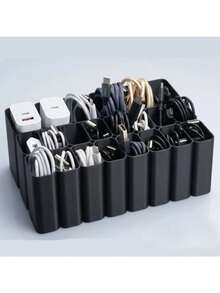 Kotak/Baki Pengatur Kabel USB Tugas Berat 11/22 Grid, Kotak Pengatur Kabel Meja Cocok untuk Rumah dan Kantor, Pengatur Kabel Gaya Laci Meja, Alat Penyimpanan Rumah Praktis, Halloween, Musim Wisuda, Natal, Kotak Pengatur Kabel Terbaik - A - View 2