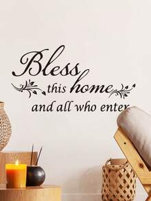 Home Sweet Home Bless This Home DIY Peel And Stick Vinyl Wall Decal For Bedroom Living Room Entryway Door Wall Home Art Decor Sticker - Multicolor - View 8