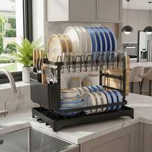 2 Tier Dish Drying Rack,Kitchen Counter Organizer,Dish Rack, Home Decor,Kitchen Essentials - View 7