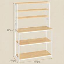 SONGMICS Baker's Racks - Oak and White - View 3