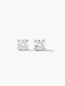 Vandermere 1 Pair Classic Cubic Zirconia Stud Earrings - Silver - View 4