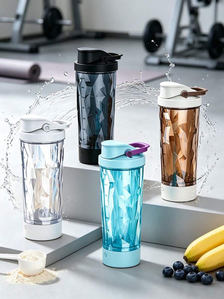 Gelas Pengocok Otomatis Isi Ulang - Gelas Pengocok Elektrik 600ml, Gelas Perjalanan Anti Bocor, Cocok untuk Kantor, Gym, dan Aktivitas Luar Ruangan. Efek Pengadukan yang Sangat Baik, Cocok untuk Berbagai Bahan (Bubuk Kopi, Susu Bubuk, Bubuk Protein Kering) - MultiWarna - View 1
