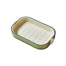 1PC Household Double Layer Draining Soap Dish, Bathroom No-Drill Soap Holder, Draining Storage Rack, Soap Tray - A - View 5
