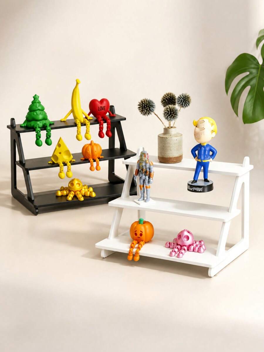 3-Tier Stepped Display Rack, Desktop Tiered Storage Organizer, Stepped Storage Shelf, Suitable For Displaying Small Decor, Collectibles, Figurines - Multiple Styles - View 1