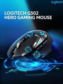 Logitech G502 HERO Gaming Mouse, Wired Version, 25K Sensor, 11 Programmable Keys, LIGHTSYNC RGB Lighting, Compatible With Desktop/Laptop - View 2
