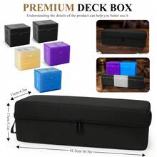 Trading Card Storage Case, Large Capacity 1000+ Card Holder With 5 Card Storage Boxes & Inner Tray, EVA Hard Shell Carrying Organizer For TCG, MTG & Sports Cards (Cards & Playmat Not Included) - View 4