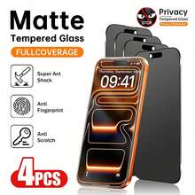 XINHONGYU 4pcs 6.3 Inch 17 Pro Max 16 Pro Full Coverage Matte Privacy Anti-Peeping Tempered Glass Screen Protector, 9H Hardness, Anti-Fingerprint, Anti-Reflection, Anti-Glare, Smooth Touch, Anti-Scratch, Easy Installation - 4pcs - View 40