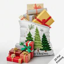 2pcs Christmas Theme Oversized Gift Bags, Christmas Tree & Snowflake Pattern Print, Can Be Used As Christmas Gift Bags, Decorative Props, Yard Storage Bags, Create Christmas Atmosphere, Perfect For Holiday Gift Bags, Wedding Packaging, Birthday Party Gift Bags, Etc. - Multicolor - View 8