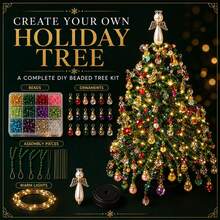 DIY Beaded Christmas Tree Kit, 3D Crystal Bead Holiday Craft Kit, Suitable For Adult Craft Enthusiasts, DIY Home Decoration, Mini Desktop Christmas Tree, Homemade Sparkly Holiday Decoration, Christmas Tree Making Kit, Desktop Decoration, Christmas Gift. - A - View 8