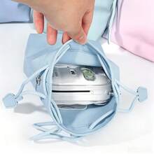 1pc PU Leather Drawstring Camera Pouch For Fujifilm Instax Mini 13/12/11/9/8, Soft Portable PU Leather Storage Drawstring Bag, Dust‑Proof Protective Camera Sleeve For Instant Camera - View 5