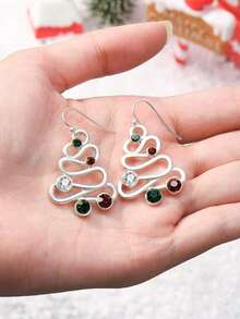 1 Pair Charming Cubic Zirconia Earrings For Women, Wedding, Engagement, Party, Jewelry, Christmas Gift - 1# - View 7