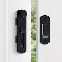 Heavy Duty Safety Door Lock Handle, 180 Degree Adjustable Rotating Sliding Door Latch, Manual Bolt Lock, Suitable For Barn Door, Bathroom, Garage, Home, Office, Commercial Grade, Reinforced Metal Structure, Sturdy And Durable, Easy Installation, Comes With Mounting Screws - Door Lock - View 6