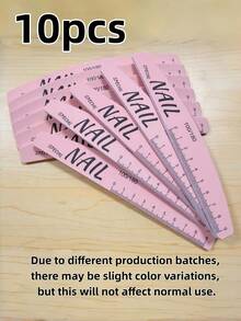 1/3/6/15/25/50/100pcs Washable Wear-Resistant Nail File With Scale, Non-Shedding Sponge Buffer, Durable Shaping And Polishing Double-Sided Nail File, Random Style And Color. Acrylic Nails For Hands, Nail Technician Supplies - Pink - View 11