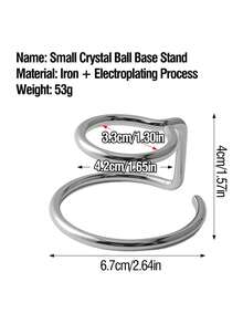 1pc Multi-Size Double-Layer Ring Metal Crystal Ball Base Stand, Rose Gold/Silver Vintage Iron Art Display Rack, Desktop Creative Storage Rack For Decorations, Crafts, Round Ball Ornaments - View 14
