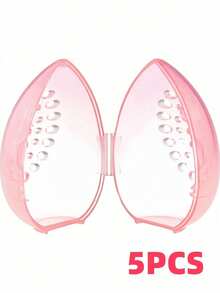 1/2pcs Beauty Sponge Makeup Storage Egg Powder Puff Makeup Egg-Shaped Transparent Holder Powder Puff Drying Box Makeup Accessories - Multicolor - View 13