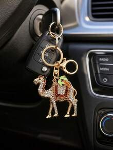 Móc khóa mặt dây chuyền lạc đà và cây dừa sáng tạo, móc khóa lạc đà đính đá rhinestone bóng loáng nhiều màu, thiết kế độc đáo, phụ kiện túi xách thời trang nhẹ nhàng, phù hợp cho túi và chìa khóa, mặt dây trang trí phong cách sa mạc Trung Đông, móc khóa ô tô, phù hợp dùng hàng ngày, hẹn hò, nghỉ dưỡng và du lịch, quà tặng hoàn hảo cho ngày tựu trường, Giáng Sinh, Halloween hoặc Lễ Phục Sinh, quà tặng lý tưởng cho người du lịch và những người yêu thích văn hóa Ả Rập - Nhiều màu - Xem 2
