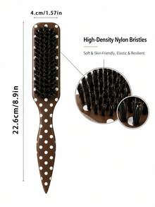 1-4 Peças Conjunto de Escova de Cabelo/Barba Unissex, Escova de Cabelo Suave, Pente de Cauda Pontiaguda, Escova de Borda, Suaviza Cabelos e Frizz, Escova de Cauda de Rato, Adequada para Criar Rabos de Cavalo e Coques Suaves, Ferramenta de Estilização de Cauda Pontiaguda, Adequada para Estilizar Cabelos Soltos e Aplicar Cera de Costeletas, Uso no Banheiro, Massagem no Couro Cabeludo, Volta às Aulas, Viagem, Vida Diária, Também um Ótimo Presente para Amigos e Família - Multicolorido - Visão 9