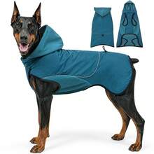 Jaket Berkerudung untuk Anjing Peliharaan, Mantel Tahan Air, Tahan Angin, dan Reflektif, Pakaian Luar Ruangan Hangat untuk Anjing Kecil, Sedang, dan Besar - MultiWarna - View 1