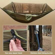 1pc Zalini Nylon Hammock With Mosquito Net | Breathable & Quick-Drying, Portable, Indoor/Outdoor Use, Perfect For Camping, Hiking, Backpacking, Travel, Backyard, Beach, Ideal Choice For Camping - A - View 5