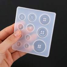 SILIKE LUFEI DIY Button Resin Molds, Multiple Styles Button Resin Molds, Earring, Bag, Clothing, Silicone Molds, Brooch, Accessory Molds - Button Mold - View 8
