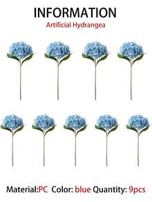 18/9/1件裝 藍色人造繡球花，適用於婚禮、新娘花束、居家與房間裝飾、秋季風格、萬聖節、派對、臥室、浴室、桌面擺飾、戶外場景、返校主題、牆面裝飾與辦公室、喬遷禮物 - 藍色 - 查看 14
