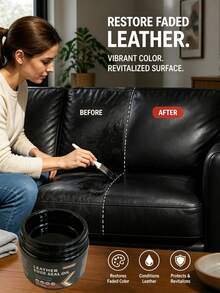 Leather Color Repair Paste, Leather Recolor Paste, Repair Worn, Peeling And Faded Leather, Suitable For Leather Sofa, Car Interior, Shoes, Handbags Repair Cream - Multicolor - View 3