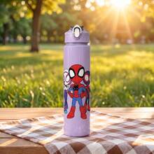 Disney 1pc Cute Cartoon Water Cups, Leak-Proof Plastic Sports Water Bottle, Cute Personalized Gift, Suitable For Outdoor Hiking, School, Office, Perfect Gift - Multicolor - View 11