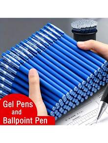 Large Capacity Gel Pen Set, 0.5mm Blue Ink, Comfortable Grip, Smooth Writing, Perfect For Note-Taking And Writing, Ideal Choice For Office And School Supplies, Birthday Gift, New Year Gift And Friend Gift! - Multicolor - View 1
