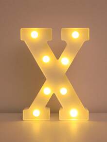 1pc 21cm White Luminous Letter Light, LED Letter Lamp,Light Up Alphabet Letters, Battery Operated DIY Spelling Letter Lights For Celebration, Indoor Room Decoration, Wedding Proposal Decoration, Birthday Party Decoration Letter Light Board - White - View 23