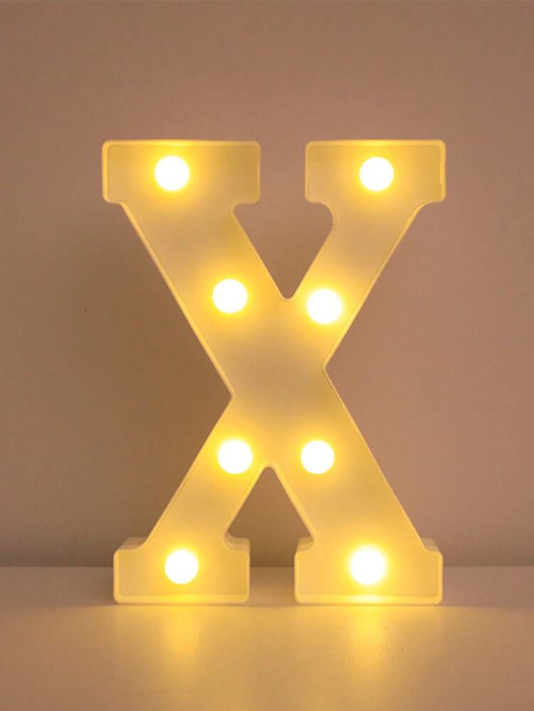 1件 21cm 白色發光字母燈 LED字母燈 點亮字母燈 電池供電 DIY拼字字母燈 慶祝活動 室內房間裝飾 求婚裝飾 生日派對裝飾 字母燈板 - 白色 - 查看 23