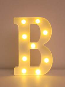 1pc 21cm White Luminous Letter Light, LED Letter Lamp,Light Up Alphabet Letters, Battery Operated DIY Spelling Letter Lights For Celebration, Indoor Room Decoration, Wedding Proposal Decoration, Birthday Party Decoration Letter Light Board - White - View 12
