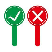 1pc/2pcs Classroom Feedback Handheld Board, Front/Back/Up/Down/Pass/Stop/Yes/No Answer Indicator - Teaching Tool For Student Engagement And Feedback (1 Design, One Side Red, One Side Green) Back To School - A - View 1