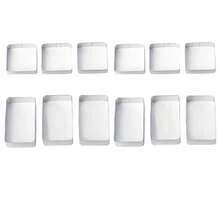 6/12pcs Square & Rectangular Stainless Steel Perforated Tart Rings, Long Rectangular Tart Molds, Breathable Multi-Hole Tart Rings For Homemade Fruit Tart, Cheese Pie, Cake Molds, Home Baking DIY Dessert Tools, Pastry Shaping Tart Ring Set, Professional Dessert Making Tools - View 11