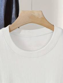 Grande Taille - Grande Taille - T-Shirt For Women With Imprimé De Chien Teckel Mignon, Skin Decontracté à Col Round And Some Courtes Au Minimalist Sty - White - View 6