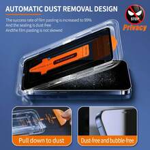 [24h Shipping From DE/FR/ES]  Galaxy A07/A04/A04 Core Edition/A04E/A04S/A05/A05S/A06 Exclusive Four-Piece Set Of One-Touch Anti-Peep Privacy Tempered Glass Film, Dust-Free Magic Box Automatic Alignment Installation Kit, Bubble-Free Full Coverage 9H Hardness Glass Film - 10PCS - View 8