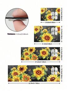 1/2pcs Autumn Floor Mat, Vintage Sunflower Pattern, Diatomaceous Earth Mat, Super Absorbent, Non-Slip, Perfect For Bathroom, Kitchen And Dining Room, Quick Drying, Perfect Gift For Home Decor And Bathroom Mat, Autumn Gift! - Multicolor - View 6