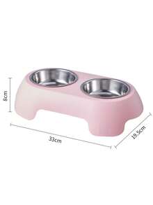 2-In-1 Cat Feeder & Water Dispenser - Dual Bowl, Easy-Clean Pet Food & Water Dispenser With Cute Cat Design, Multiple Colors For Healthy Cat Diet, Cat Feeder And Water Dispenser, Playful Design, Durable Plastic - Multicolor - View 8