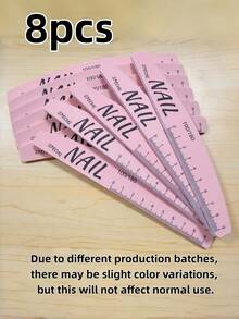 1/3/6/15/25/50/100pcs Washable Wear-Resistant Nail File With Scale, Non-Shedding Sponge Buffer, Durable Shaping And Polishing Double-Sided Nail File, Random Style And Color. Acrylic Nails For Hands, Nail Technician Supplies - Pink - View 17