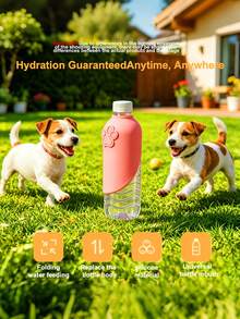 Portable Pet Water Adapter, Random Handmade Bracelet, Leakproof Foldable Leaf Cap With Twist-Lock, For Hikers And Runners, Fits Standard Water Bottles, Quick-Release Design, Dishwasher - Use On Long Walks, Jogging, Or Road Trips - Multicolor - View 3