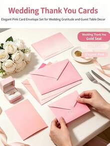 Party Handwritten Invitation Envelope, Pink Greeting Card With Wavy Edge, Colorful European Style Western Envelope, Handwritten Party Invitation - Multicolor - View 4