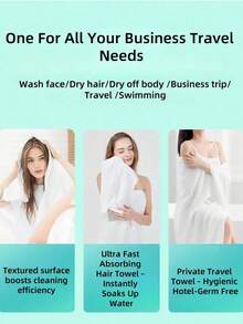 Disposable Luxury Thick Towels 5 Packs, 70gsm Soft Non-Woven Fabric, Individually Wrapped, 50x100cm, Suitable For Travel, Gym, And Outdoor Use - White - View 7