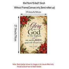 1/6pcs Christmas Religious Canvas Wall Art Set Bible Verse Prints Unframed Jesus Nativity Scripture Christian Home Decor Vintage Farmhouse Church Prayer Room Decoration Poster - Pattern - View 16